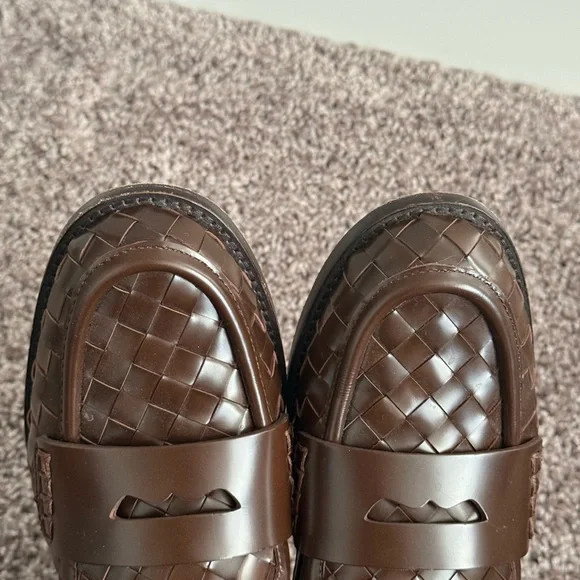 Loeffler Randall Rachel Espresso Woven Leather Loafers Size 8B - Picture 14 of 14